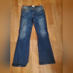 True Relugion Kids Blue Zip Up Jeans, Kids Size 7